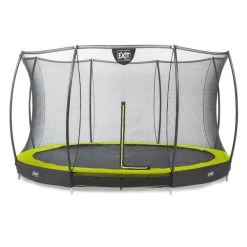 EXIT TOYS EXIT Silhouette Bodentrampolin Ø 427 Cm, Grün Inkl. Sicherheitsnetz