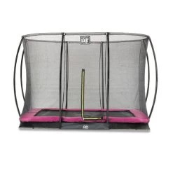 EXIT TOYS EXIT Silhouette Bodentrampolin 214x305 Cm, Rosa Inkl. Sicherheitsnetz