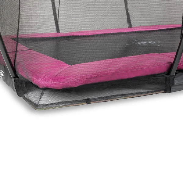 EXIT TOYS EXIT Silhouette Bodentrampolin 214x305 Cm, Rosa Inkl. Sicherheitsnetz – Bild 2