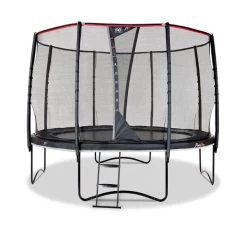 EXIT TOYS "EXIT PeakPro Trampolin Ø 305 Cm" Schwarz - Inkl. Sicherheitsnetz & Leiter