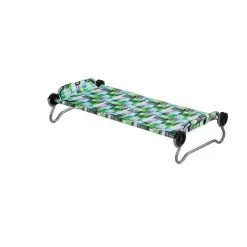 Kid-O-Bed Einzelbett Blockpattern Runder Rahmen Das Campingbett Von Disc-O-Bed