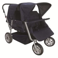 Müller & Herber Krippenwagen Helena Dunkelblau Für Bis Zu 4 Kinder