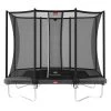 Berg Ultim Favorit Regular 280 Trampolin Grau Mit Sicherheitsnetz Comfort