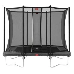 Berg Ultim Favorit Regular 280 Trampolin Grau Mit Sicherheitsnetz Comfort