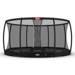 Berg Champion InGround 430 Trampolin Schwarz Mit Sicherheitsnetz Deluxe