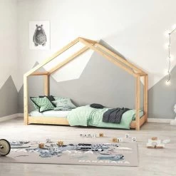 Nature Kid Lara Hausbett Natur Massiv Kiefer Liegefläche 90 X 200