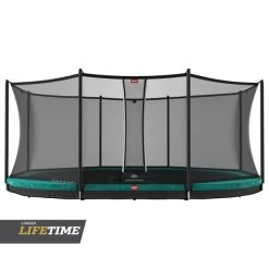 Berg Grand Favorit InGround 520 Trampolin Grün Mit Sicherheitsnetz Comfort