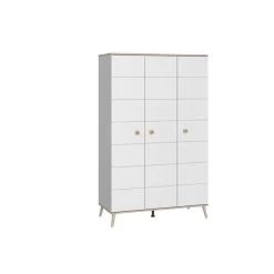 Wimex Billund Kleiderschrank 3-türig Weiß / Eiche Sägerau