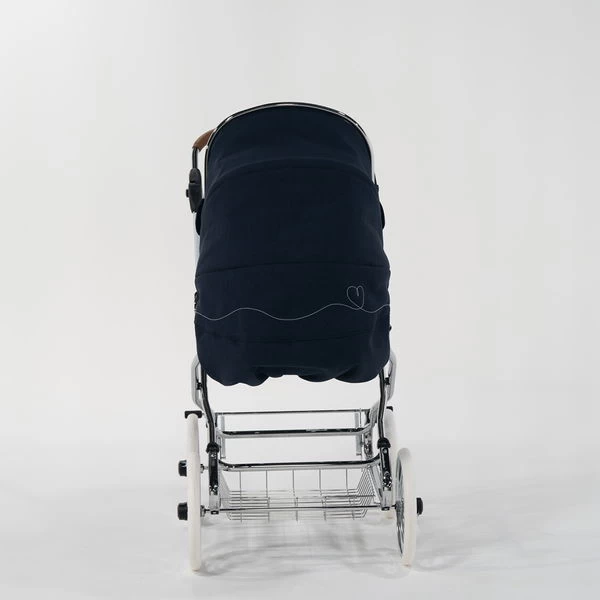 HESBA Condor Coupe Kinderwagen Außen 503 Innen 173 Räder Weiß 25 Cm, Ledergriff Hellbraun – Bild 8