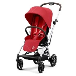 CYBEX Eezy S Twist+2 Buggy Hibiscus Red Gestell Silver | Mit All-Terrain Rädern