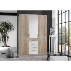 Wimex Joker Kleiderschrank 3-türig San Remo-Eiche-Nachbildung / Weiß