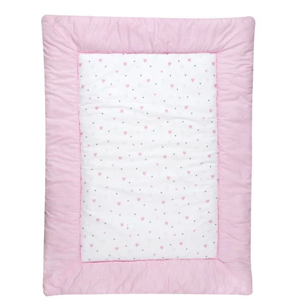 Schardt Krabbeldecke Herzchen Rosa 100x135 Cm Kuschelige Unterlage Zum Spielen