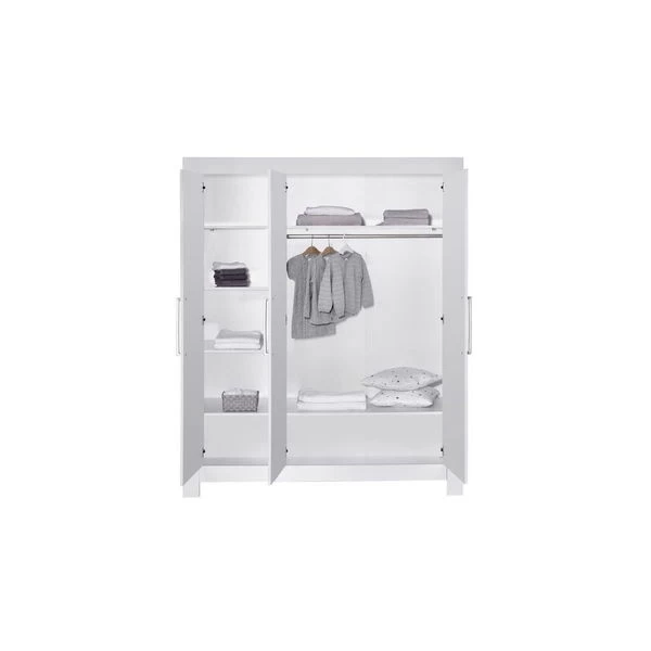 Schardt Nordic White Kleiderschrank 3 Türen Dekor Weiß – Bild 2