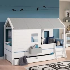 Paidi Tiny House Liege Kreideweiß 90x200 Cm