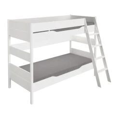 Paidi Ylvie Etagenbett 160 Cm Bettpfosten Kreideweiß Schräge Leiter 120x200 Cm