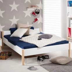 Paidi Ylvie Liege Niedriges Fußteil Kreideweiß/Birke 140x200 Cm