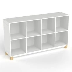 Nature Kid Cory Regal 8F Kompakt Weiß Mit Offenen Fächern