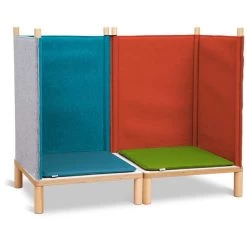 Timkid Sila Couch Klein Petrol/orange Kissen Petrol/grün