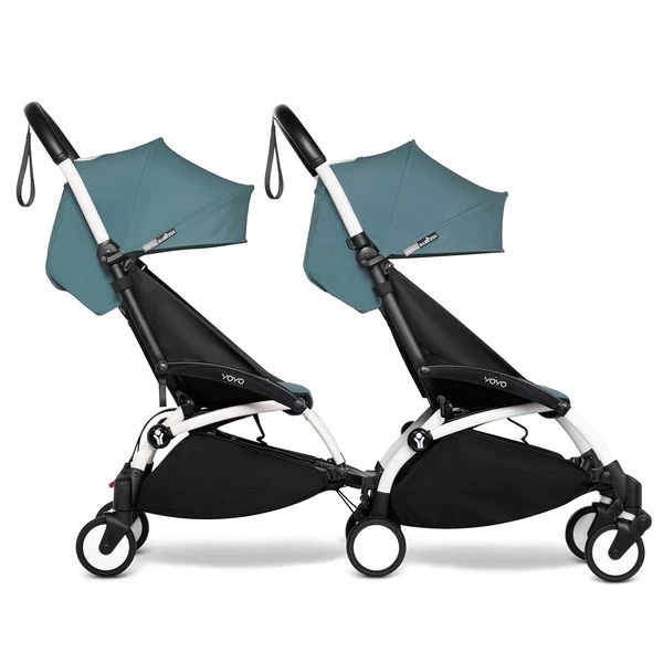 BABYZEN™ YOYO² Doppelbuggy Aqua Gestell White – Bild 2